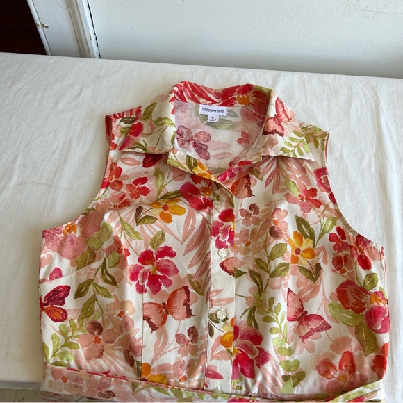 Chloe & Rene Botanical Print Sleeveless Fit & Flare Midi Dress - Picture 3 of 10